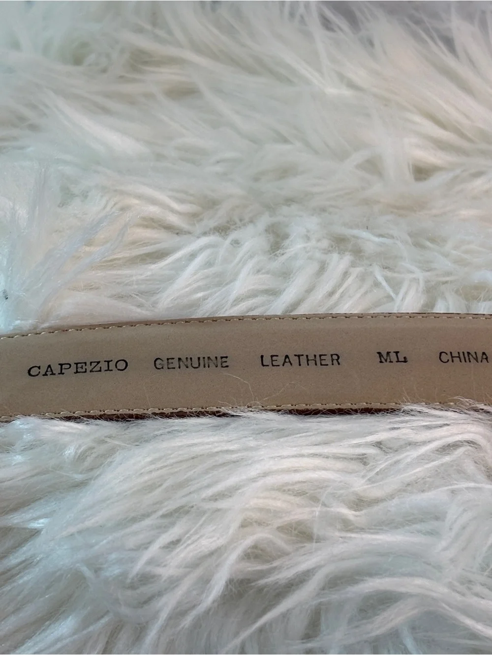 Capezio Tan Leather Belt with Gold Buckle